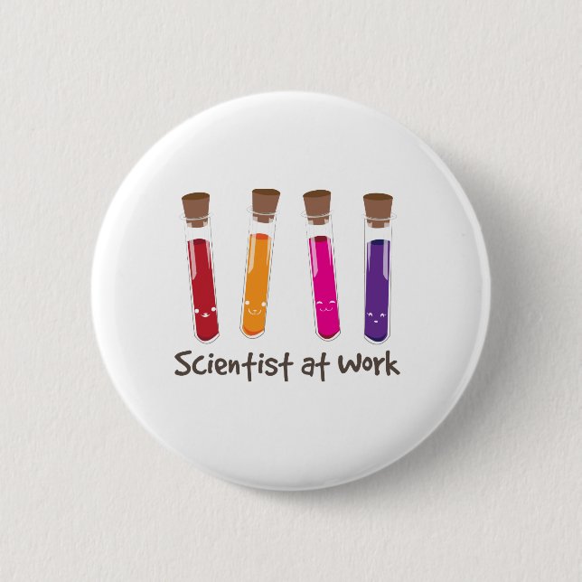 Scientist At Work 2 Inch Round Button (Front)