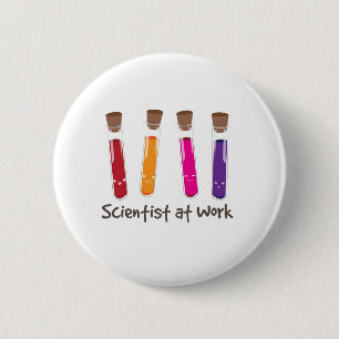 Scientist At Work 2 Inch Round Button