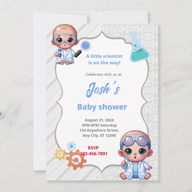 Scientist  Baby Shower Invitation (Front)