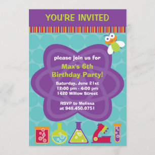 Scientist Birthday Party Invitation