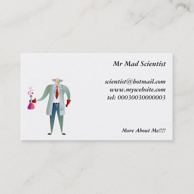 Scientist Business Card (Front)