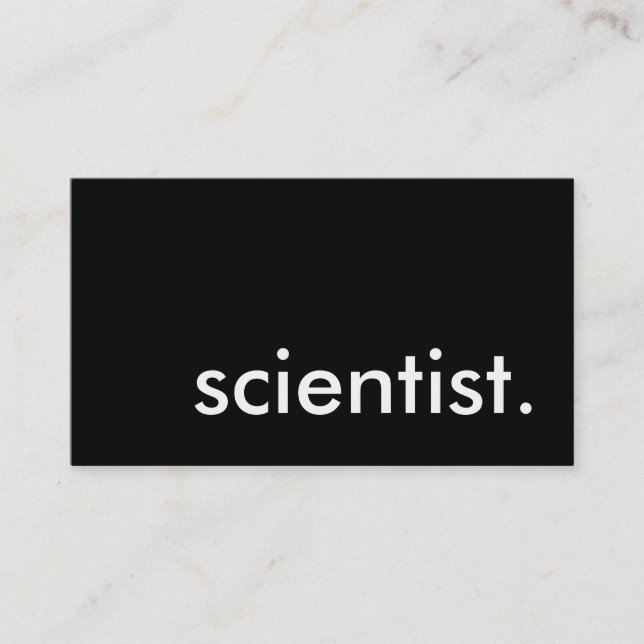 scientist. business card (Front)