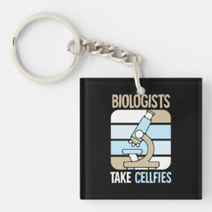 Scientist Gift Biologists Take Cellfies Keychain