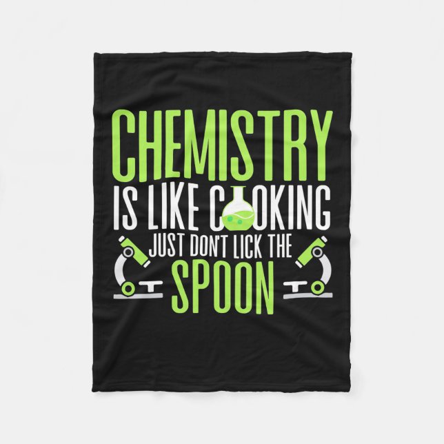 Scientist Gift | Chemistry Is Like Cooking Fleece Blanket (Front)