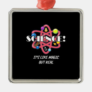 Scientist Gift   Chemistry Science Is Like Magic Metal Ornament