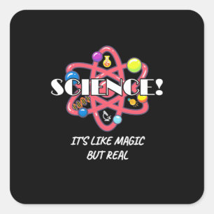 Scientist Gift Chemistry Science Is Like Magic Square Sticker