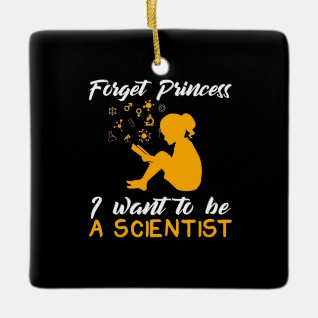 Scientist Gift | I Am Future Scientist Ceramic Ornament (Front)