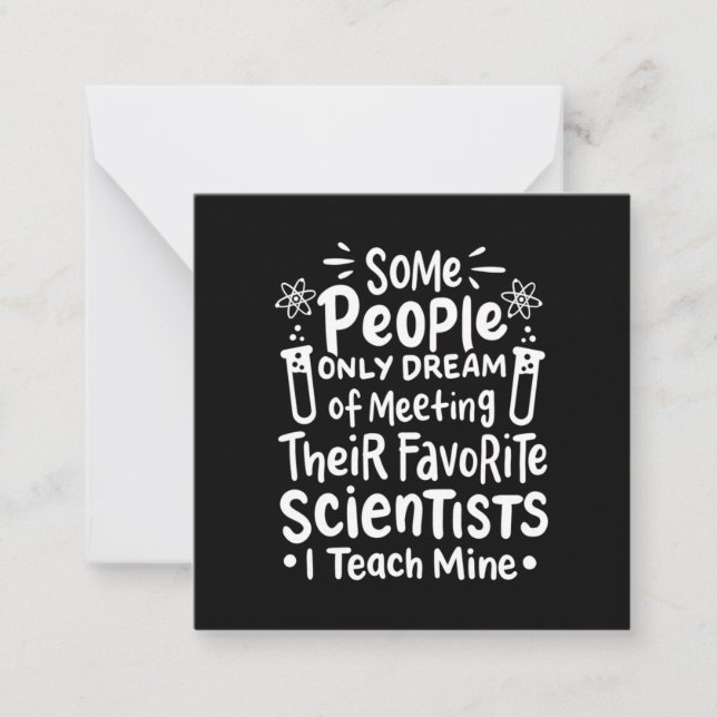 Scientist Gift | I Teach Favourite Scientists Card (Front)