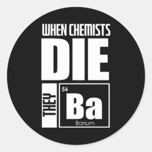 Scientist Gift Lovely Chemistry Classic Round Sticker