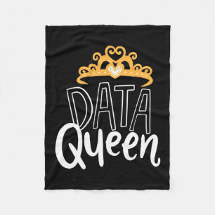 Scientist Gift Proud Data Queen Fleece Blanket