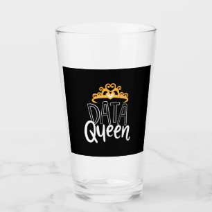 Scientist Gift Proud Data Queen Glass