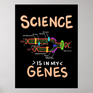 Scientist Gift Science Is In My Genes Poster