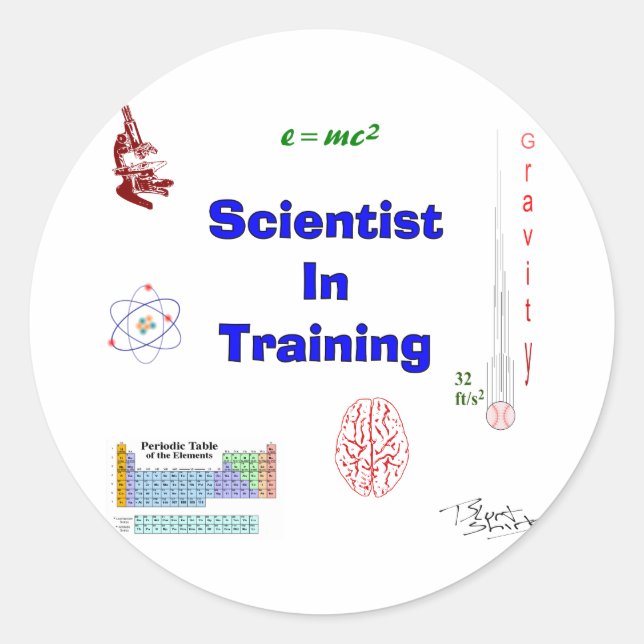 Scientist in Training Classic Round Sticker (Front)