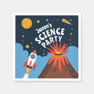scientist party stem rocket science kids napkin