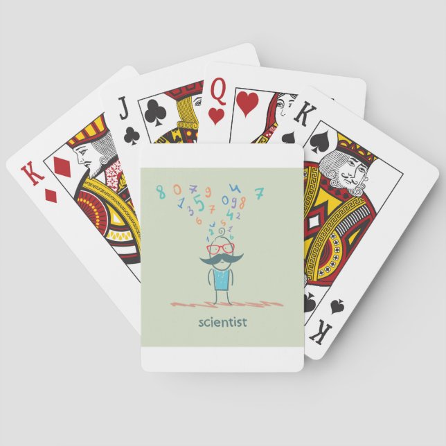 Scientist Thinking Playing Cards (Back)