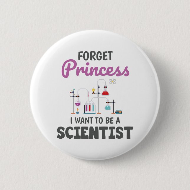 scientist-white 2 inch round button (Front)