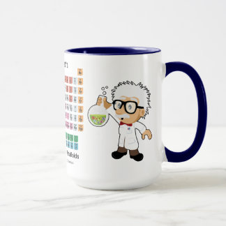 Scientist with beaker and Periodic Table Mug