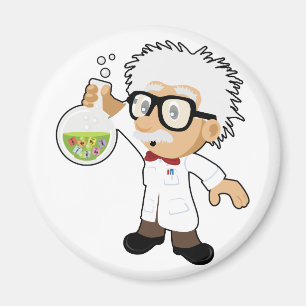 Scientist with beaker magnet