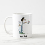 Scientist With Molecule Coffee Mug<br><div class="desc">Scientist pointing at molecule</div>