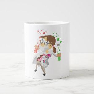 Scientist With Test Tubes Large Coffee Mug