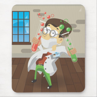 Scientist With Test tubes Mouse Pad