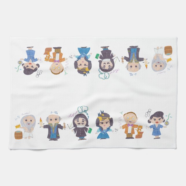 Scientists in a row II Kitchen Towel (Horizontal)