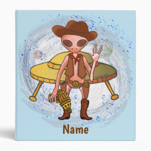 Scifi Cowboy alien Binder