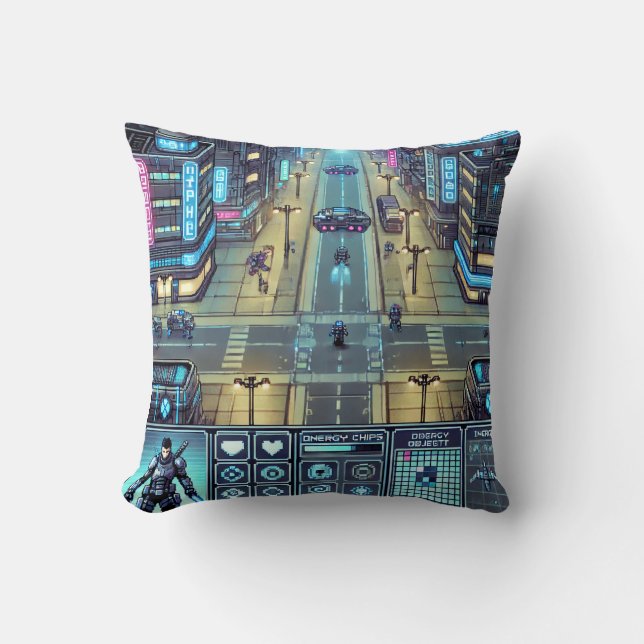 SciFi RPG Throw Pillow (Front)