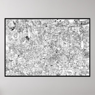 SciFi vs Fantasy colouring Poster