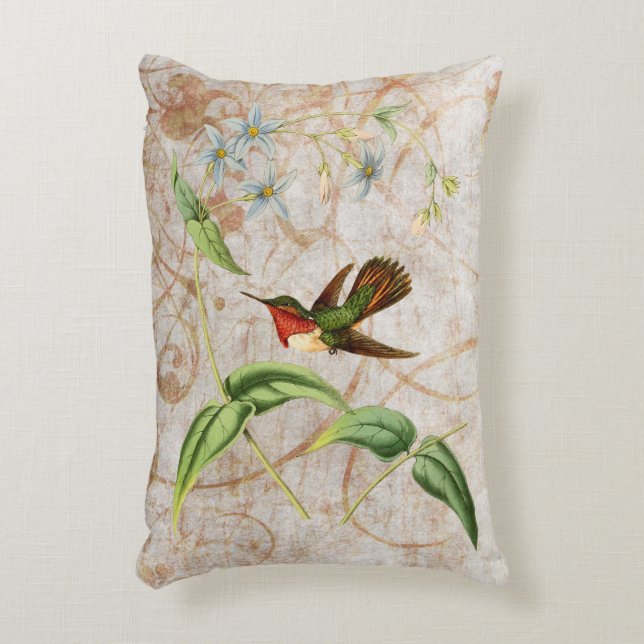 Scintillant Hummingbird Decorative Pillow (Front(Vertical))