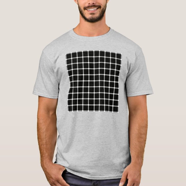 Scintillating Grid Optical Illusion T-Shirt (Front)