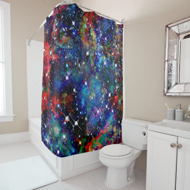 Scintillation Star Field Douche rideau (En situation)