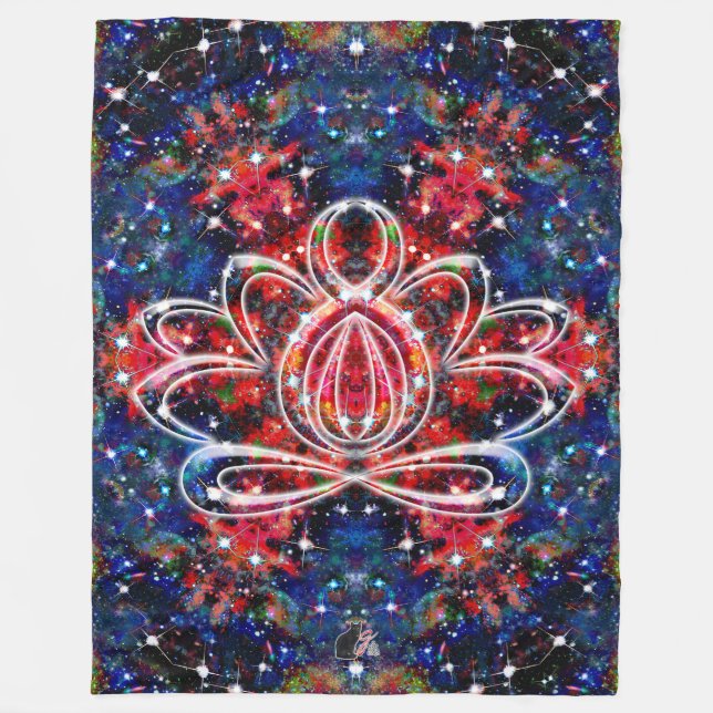 Scintillation Zen Lotus Fleece Blanket (Front)