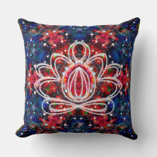 Scintillation Zen Lotus Throw Pillow