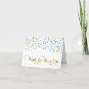 Scintillement peu d'or de bleu de Merci d'étoile