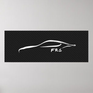 Scion FR-S Brushstroke on faux carbon fibre Poster