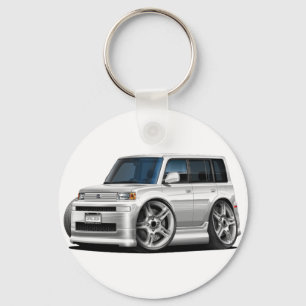 Scion XB White Car Keychain