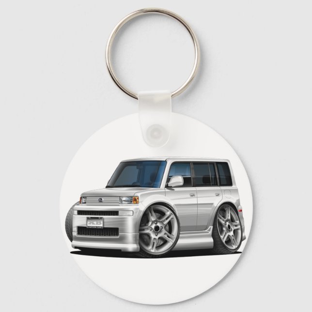 Scion XB White Car Keychain (Front)