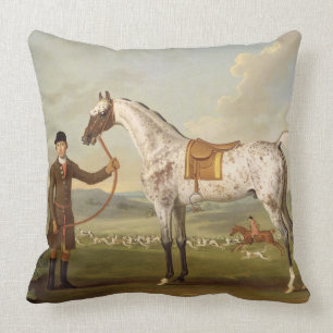 Scipio, Colonel Roche's Spotted Hunter, c.1750 (oi Throw Pillow