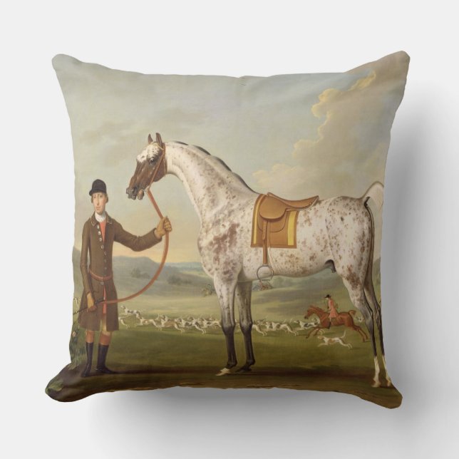 Scipio, Colonel Roche's Spotted Hunter, c.1750 (oi Throw Pillow (Front)