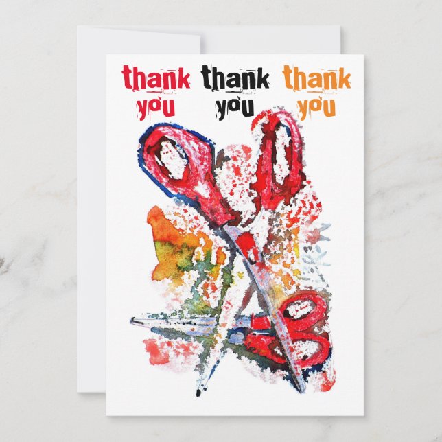 Scissor Fun #170301 Thank You Card (Front)