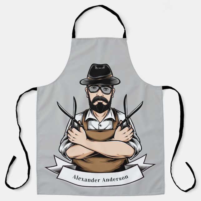 Scissor Guy Personalize Apron (Front)