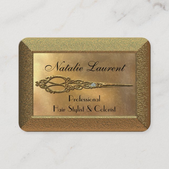 Scissor Hairstylist Royale Business Card (Front)