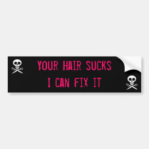 Scissor Skull Bumper Sticker