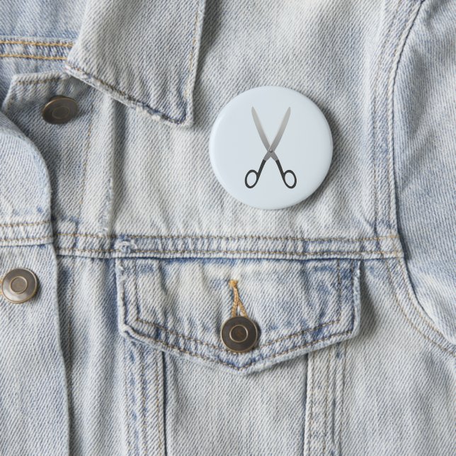 Scissors 2 Inch Round Button (In Situ)