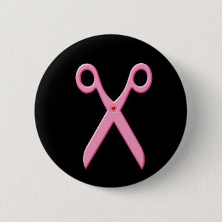 Scissors 2 Inch Round Button