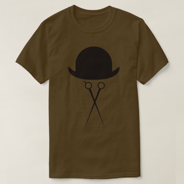 Scissors and Bowler Hat T-Shirt (Design Front)