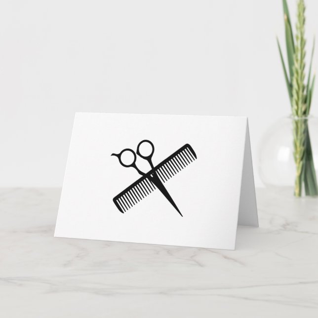 SCISSORS AND COMB CARD (Front)