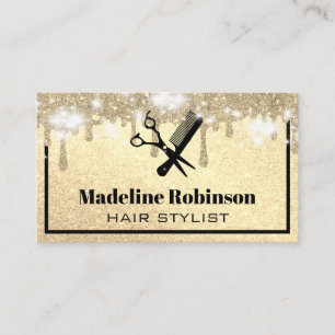 Scissors and Comb   Glitter and Sparkle Business Card