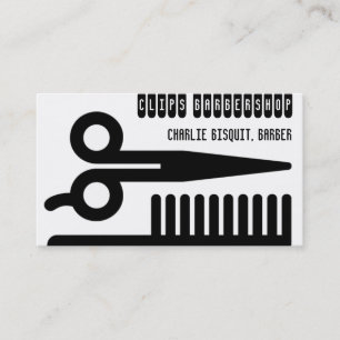 Scissors and Comb Hair Biz Business Card